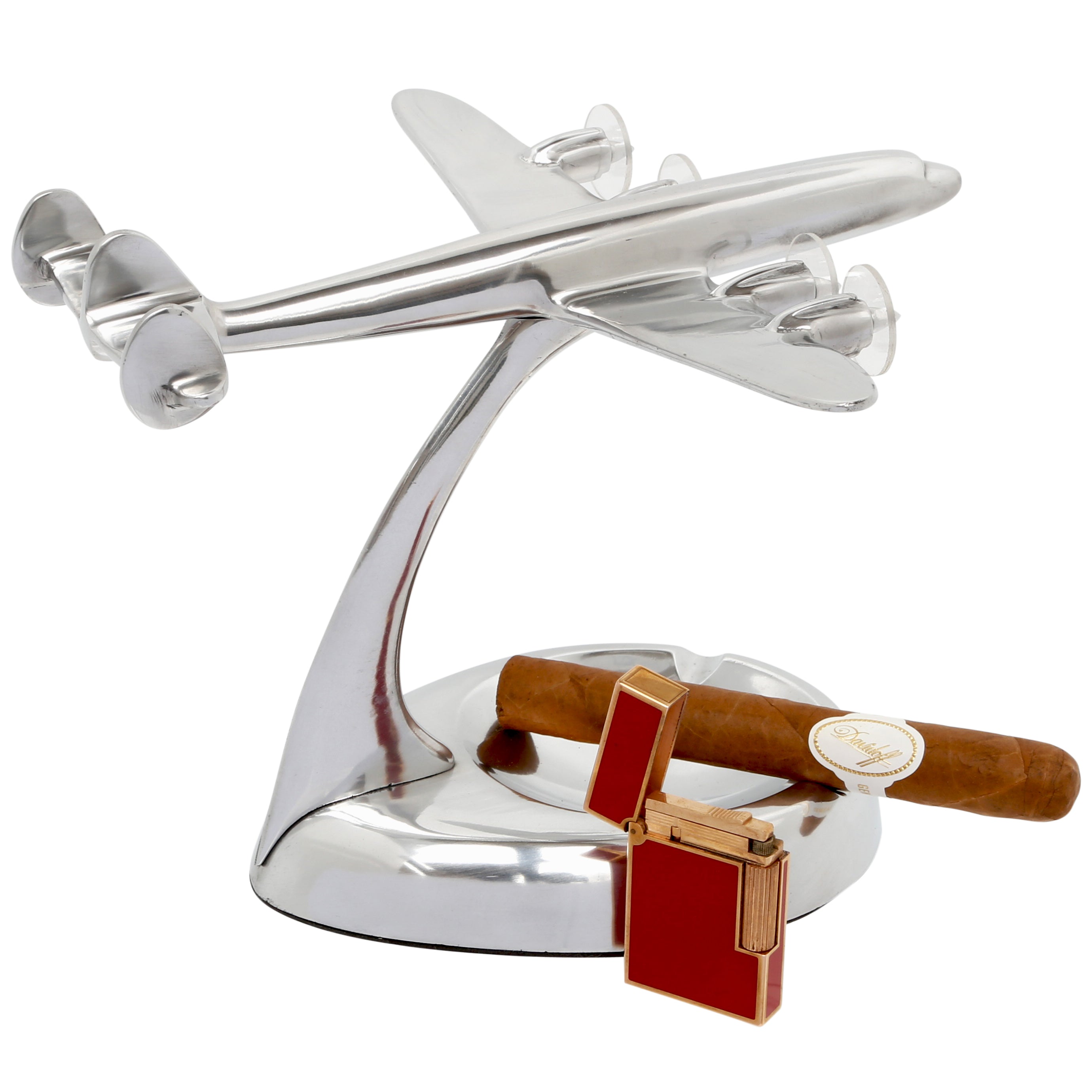 Super Constellation model on ashtray