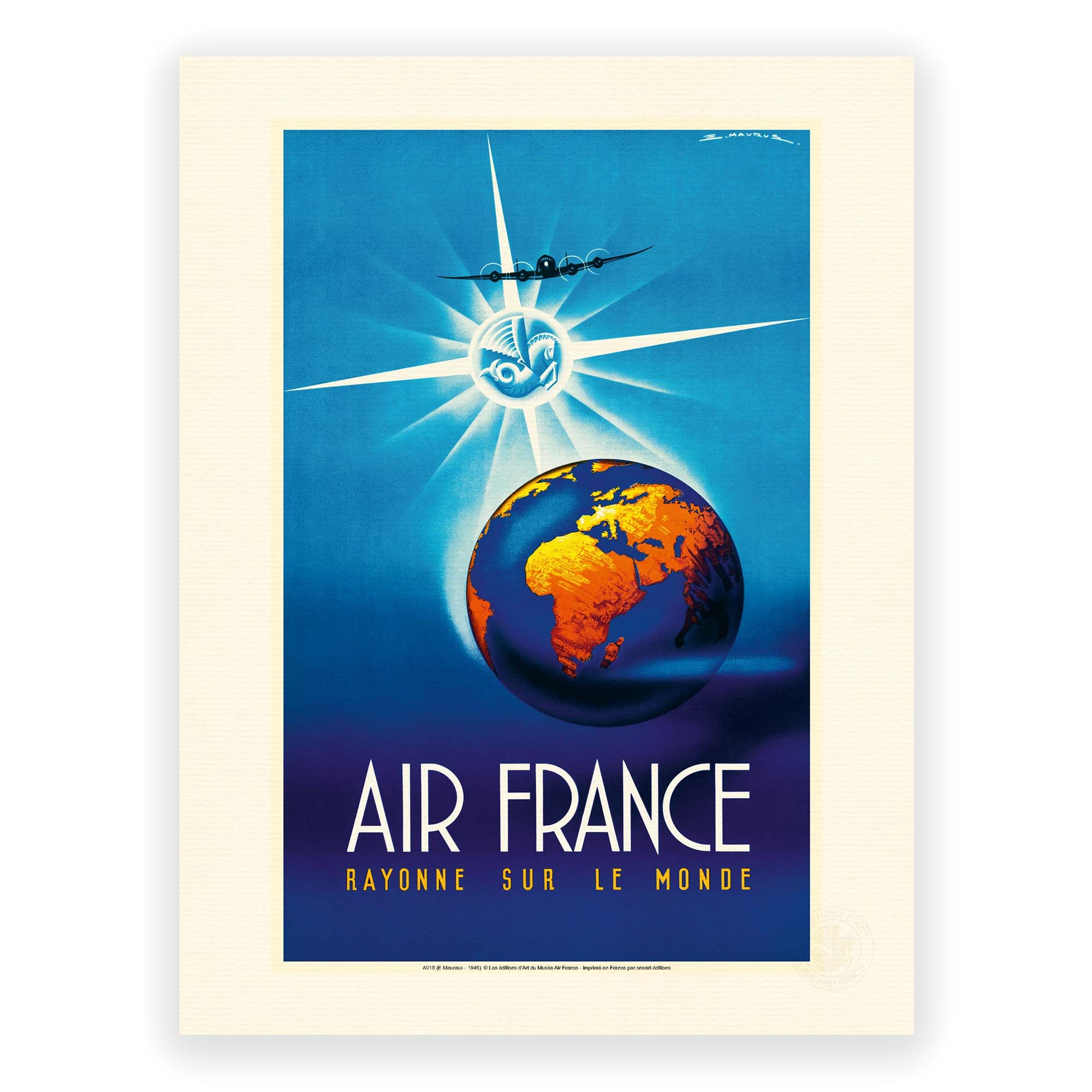 Affiche Air France - Air France rayonne sur le monde