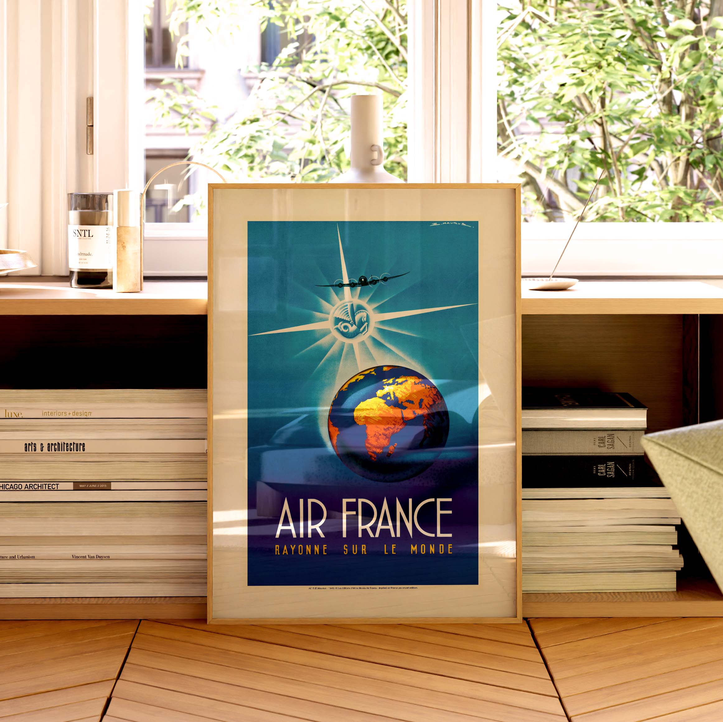 Affiche Air France - Air France rayonne sur le monde