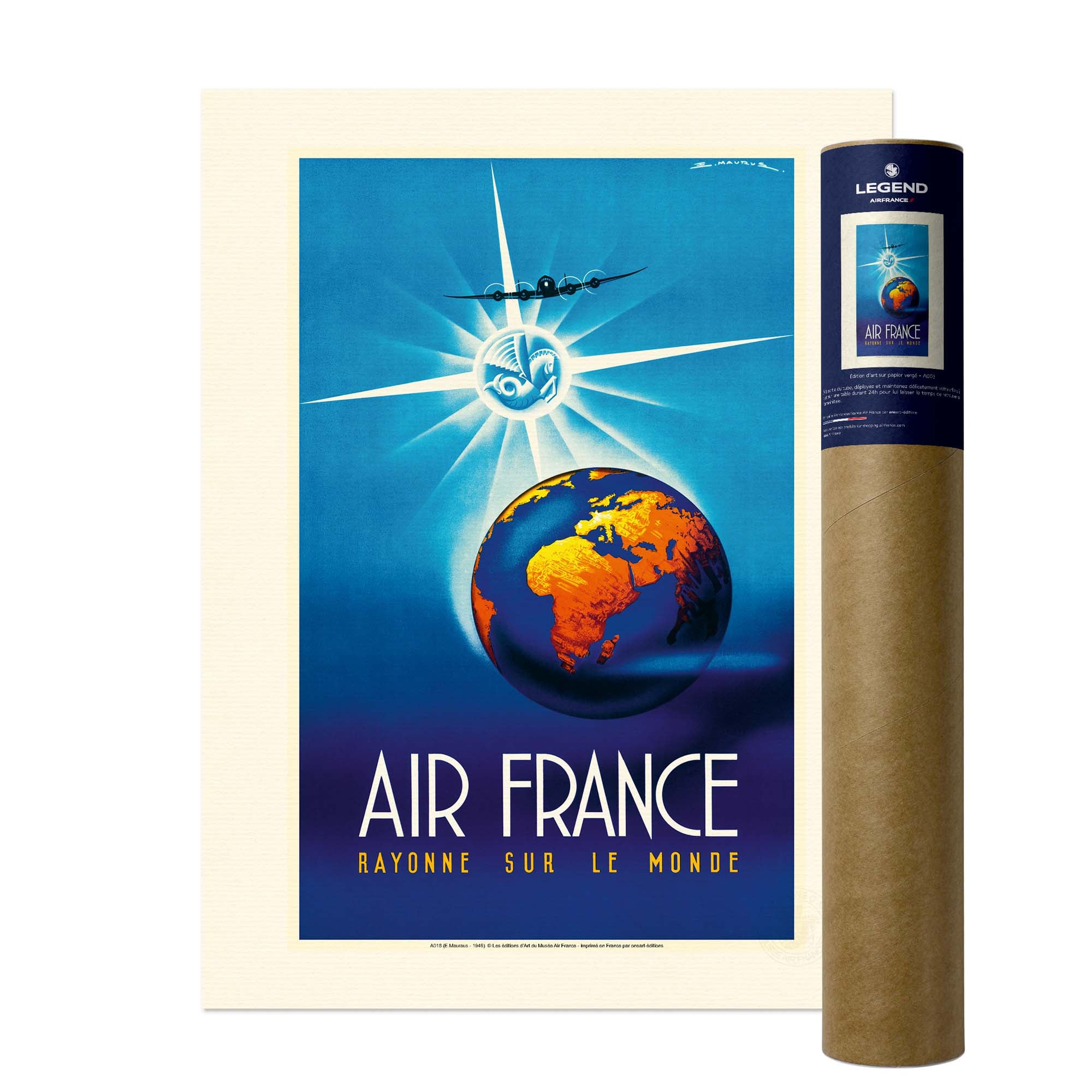 Air France poster - Air France shines on the world