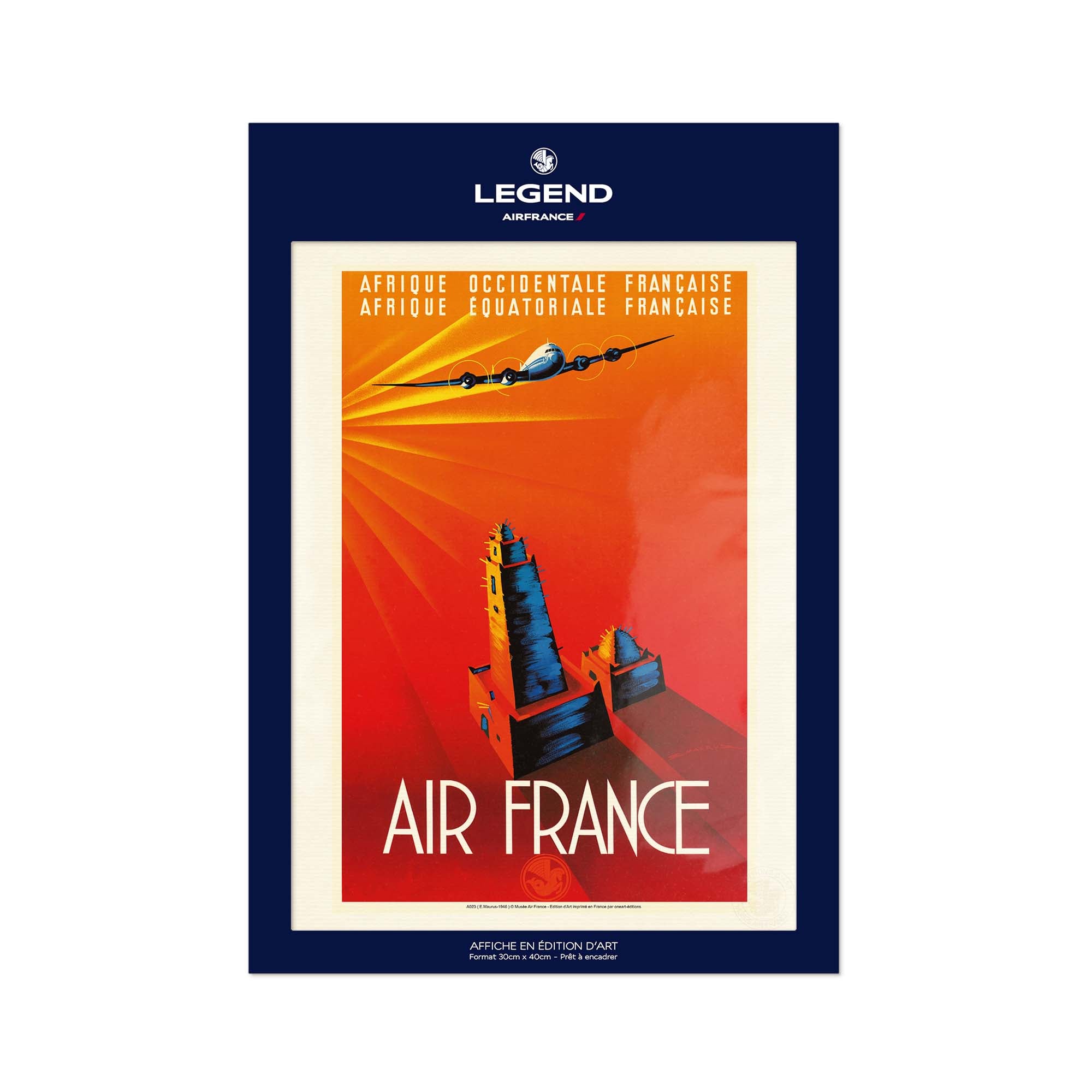 Affiche Air France - Afrique Occidentale Française