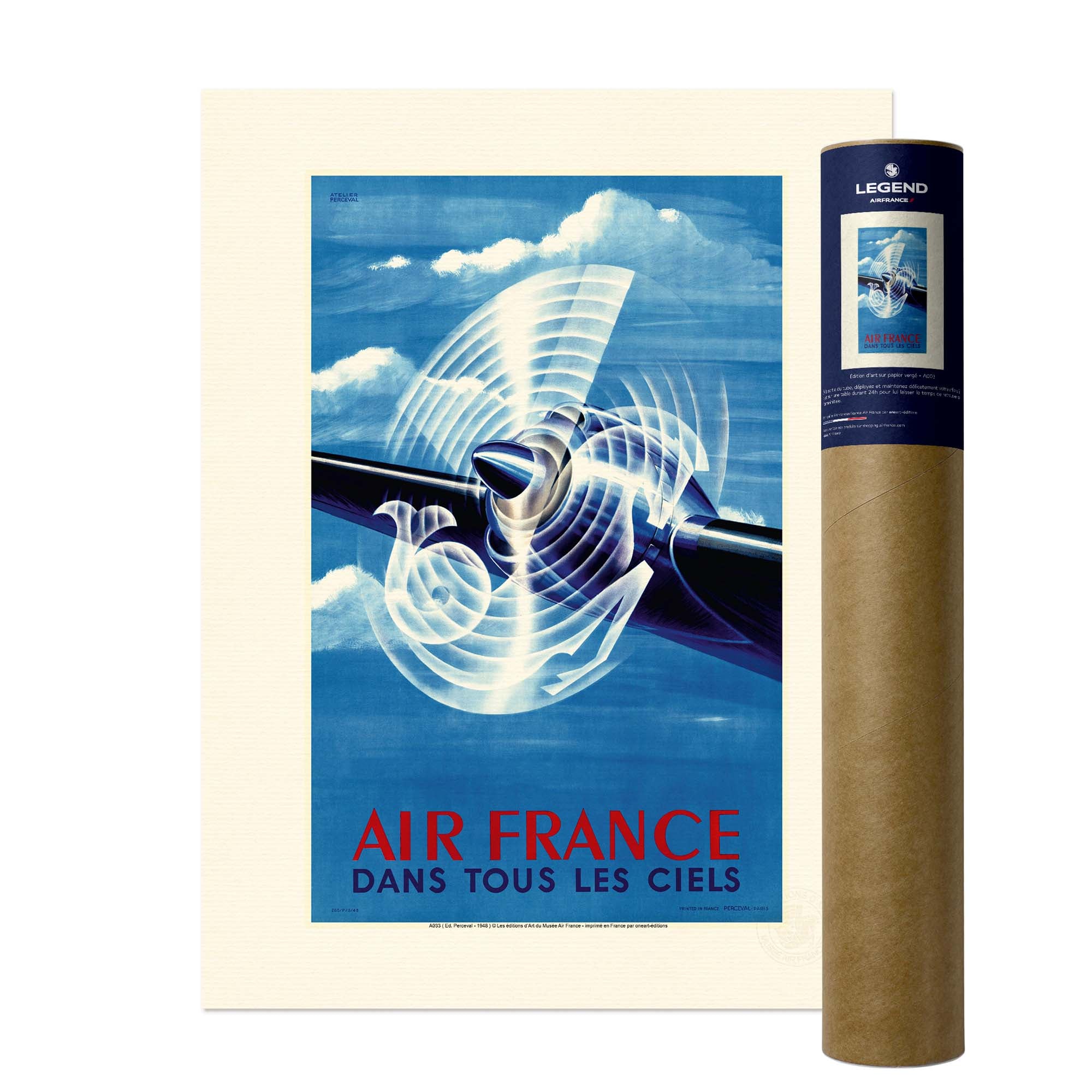 Affiche Air France - Dans tous les ciels Hélice