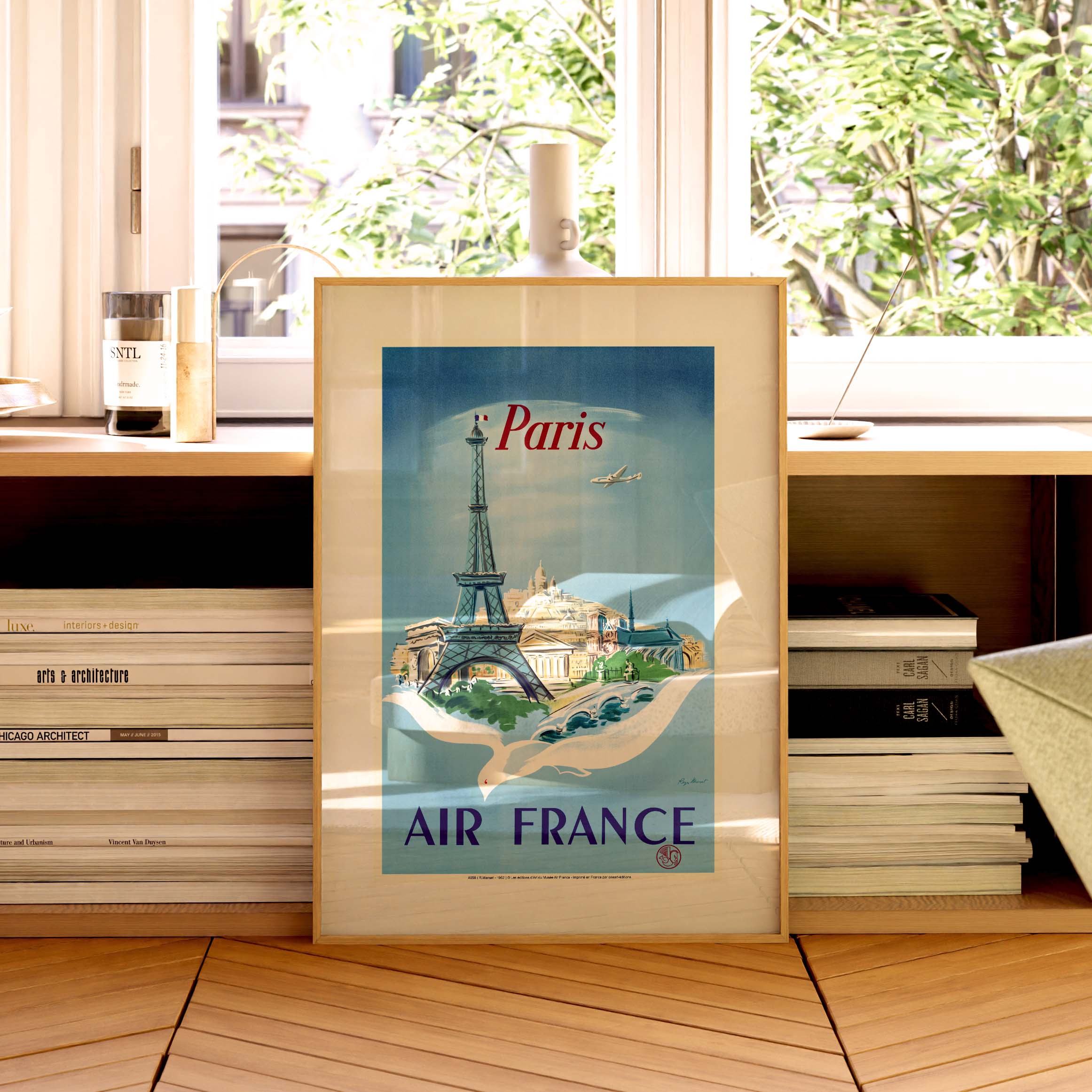 Affiche Air France - Paris Tour Eiffel, colombe