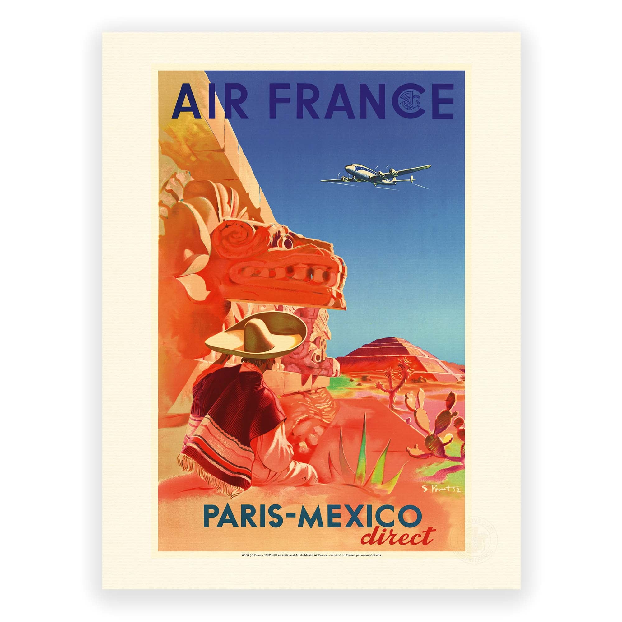 Affiche Air France - Paris Mexico direct