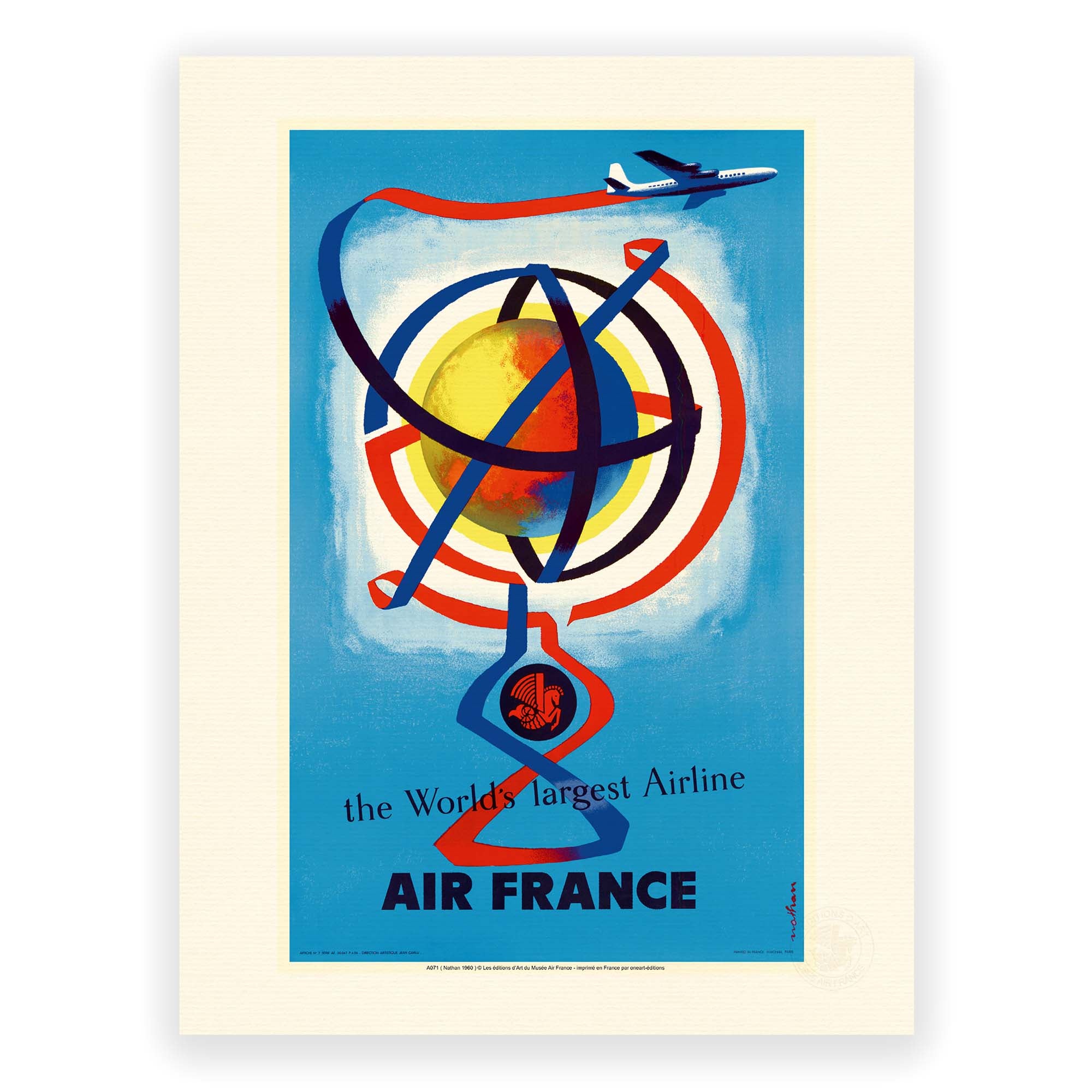 Affiche Air France - The World largest Airline