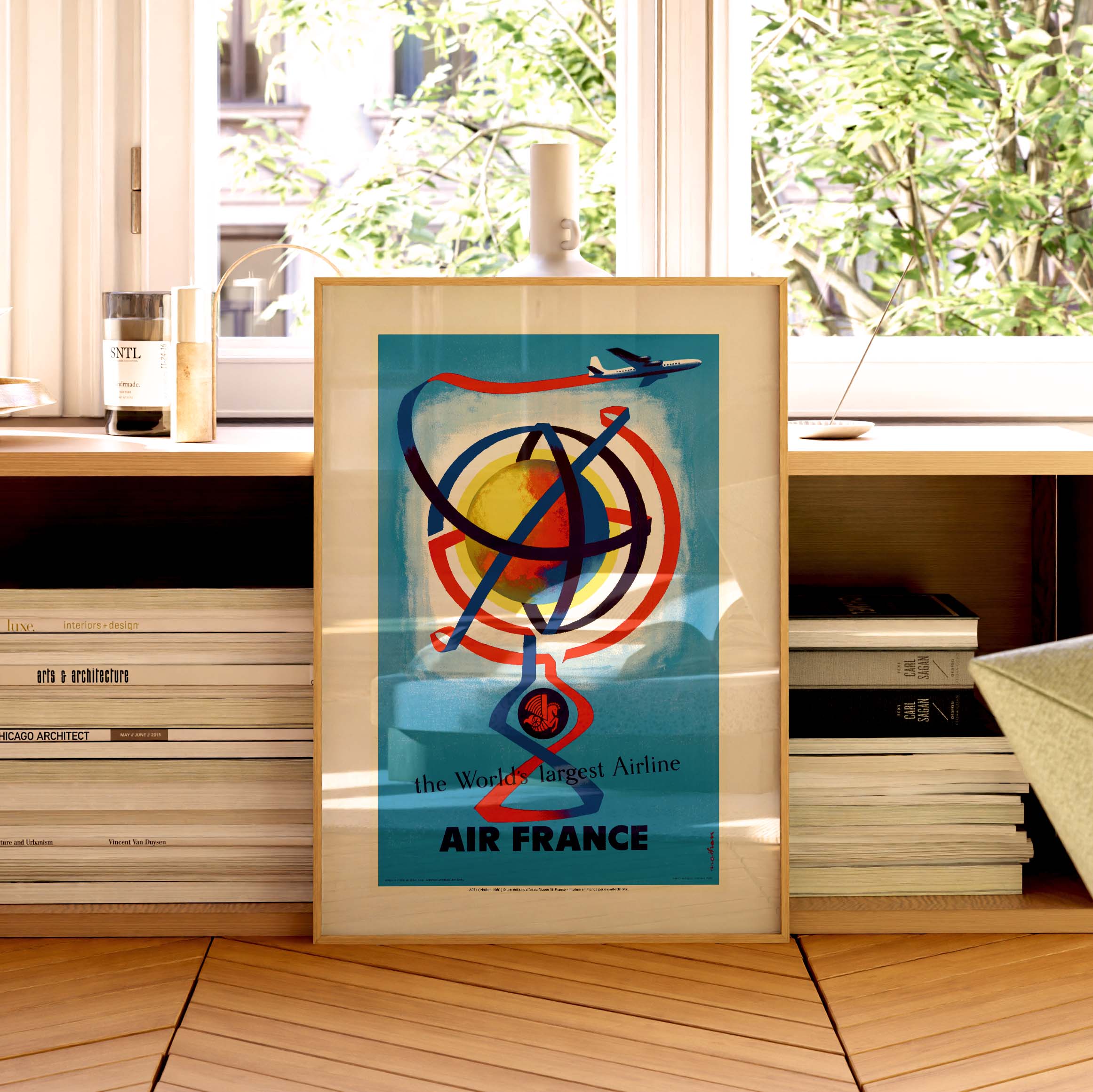 Affiche Air France - The World largest Airline