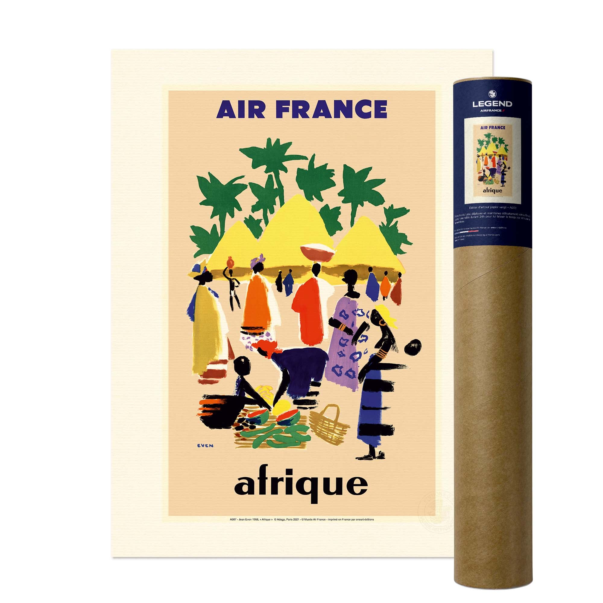 Air France poster - Africa - Cases Village