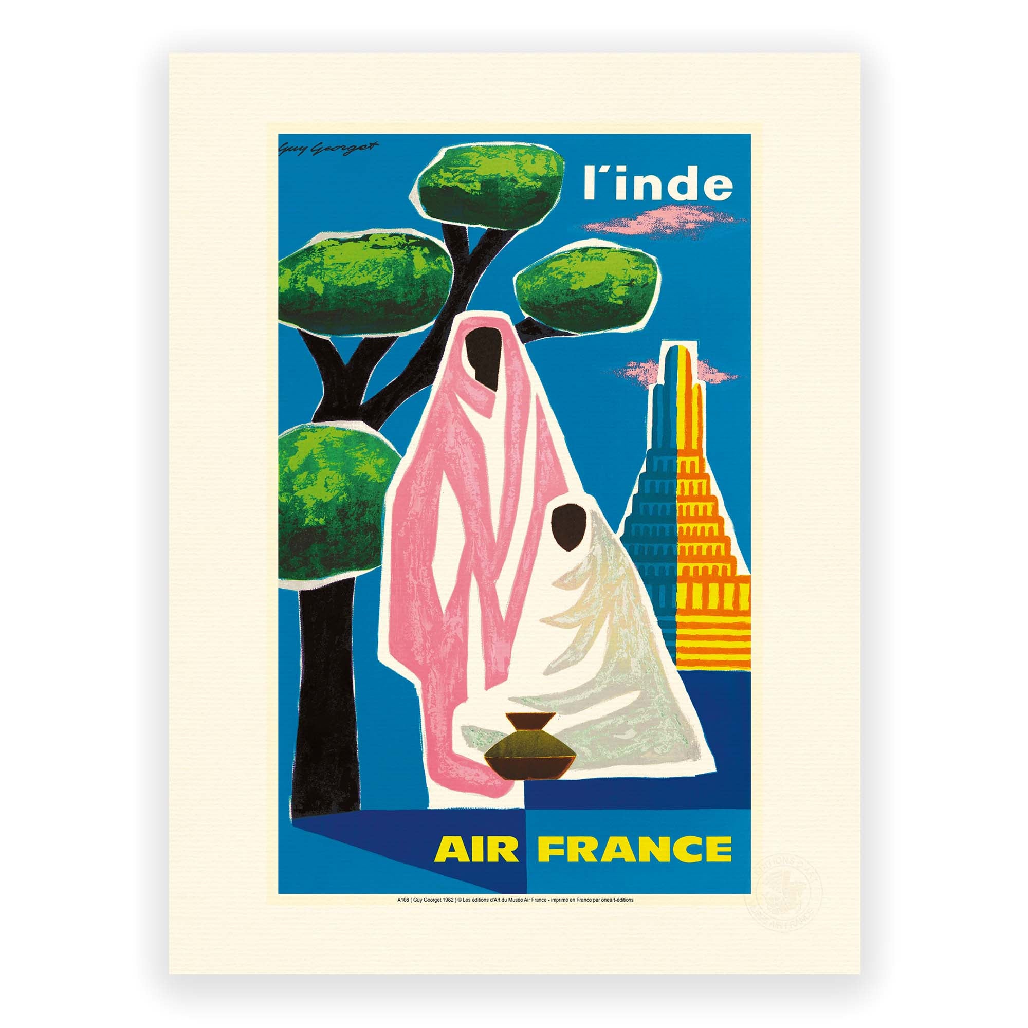 Affiche Air France - Inde