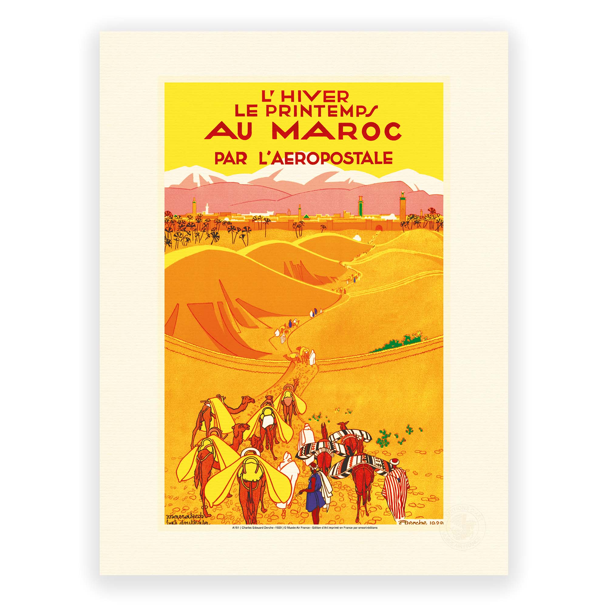 Affiche Air France - L’hiver le printemps au Maroc