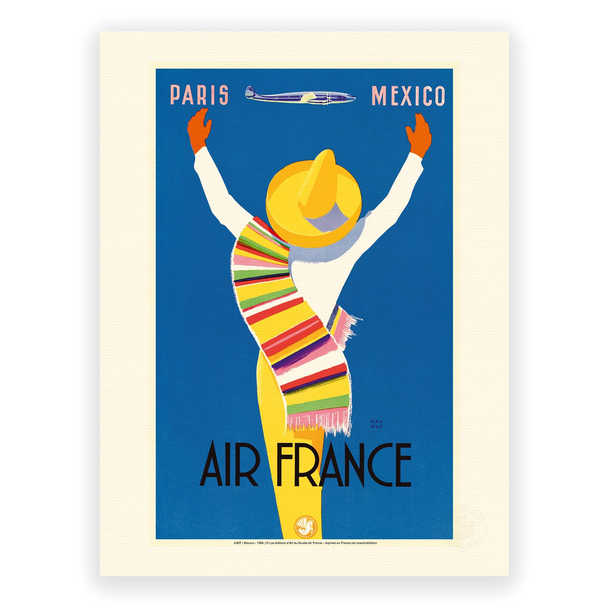 Affiche Air France - Paris Mexico