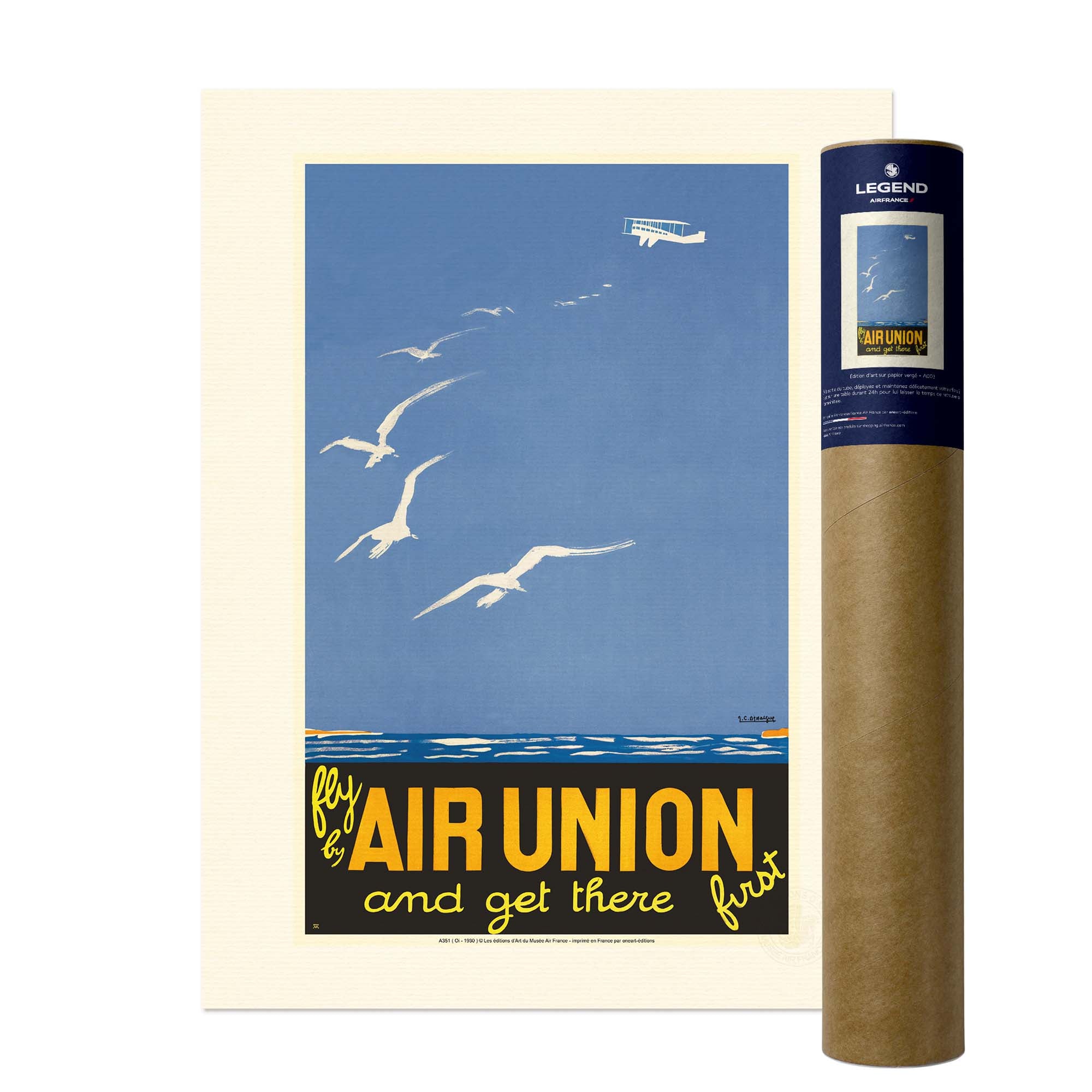 Air France poster - Fly by Air Union and get there first