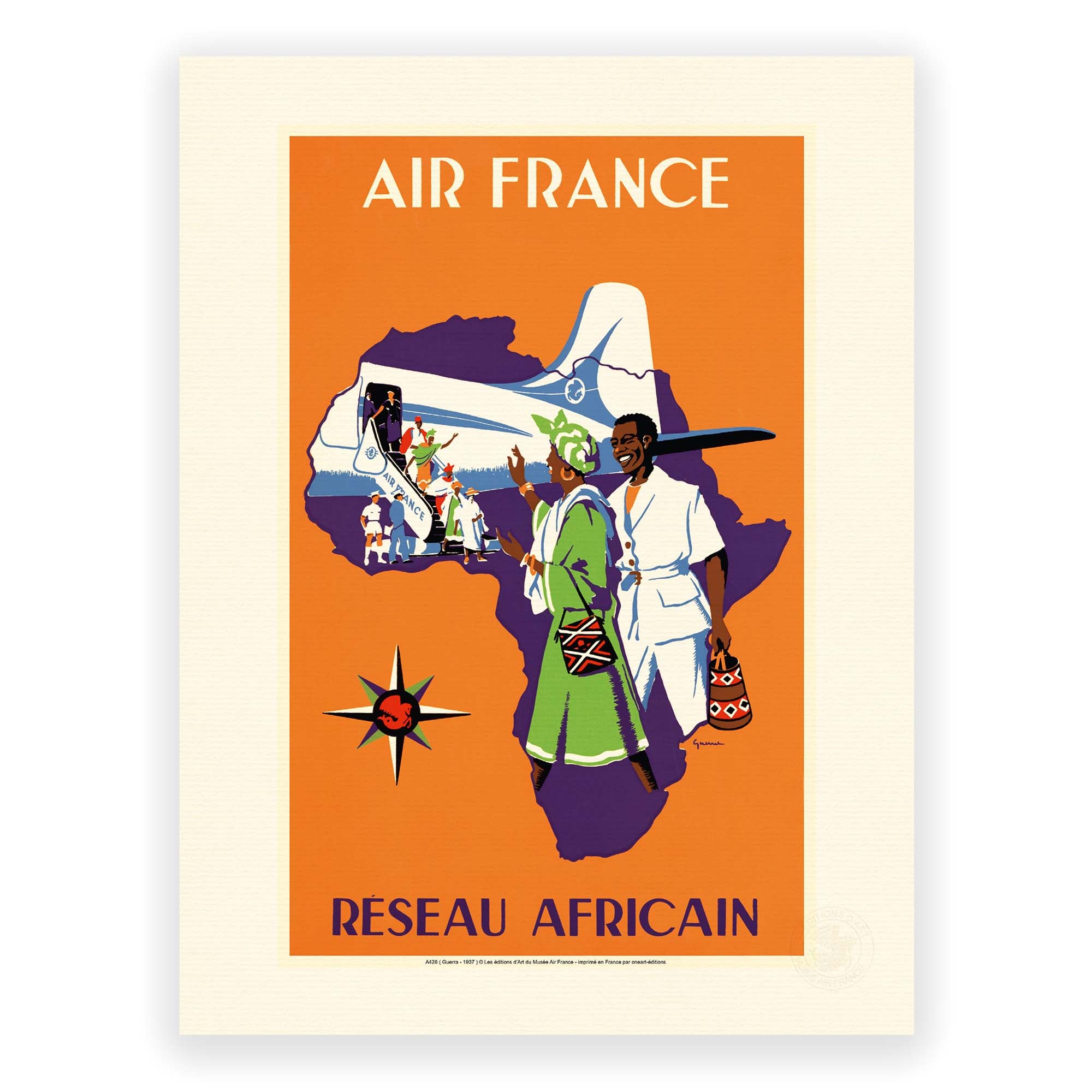 Affiche Air France - Réseau Africain