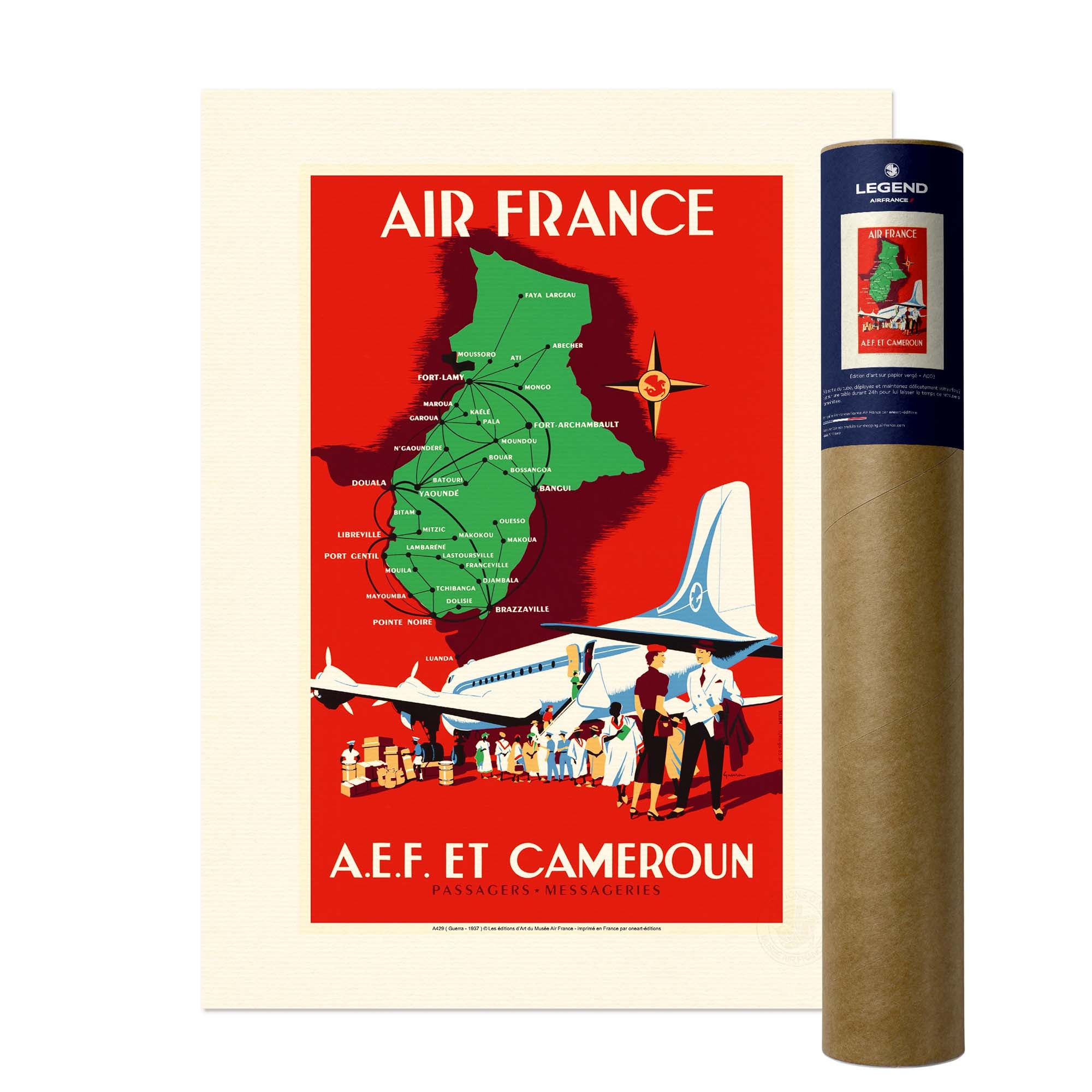 Air France poster - AEF and Cameroon