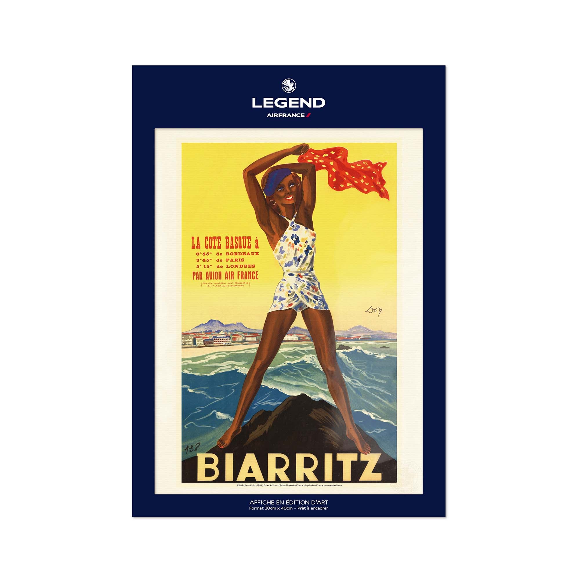 Affiche Air France - Biarritz