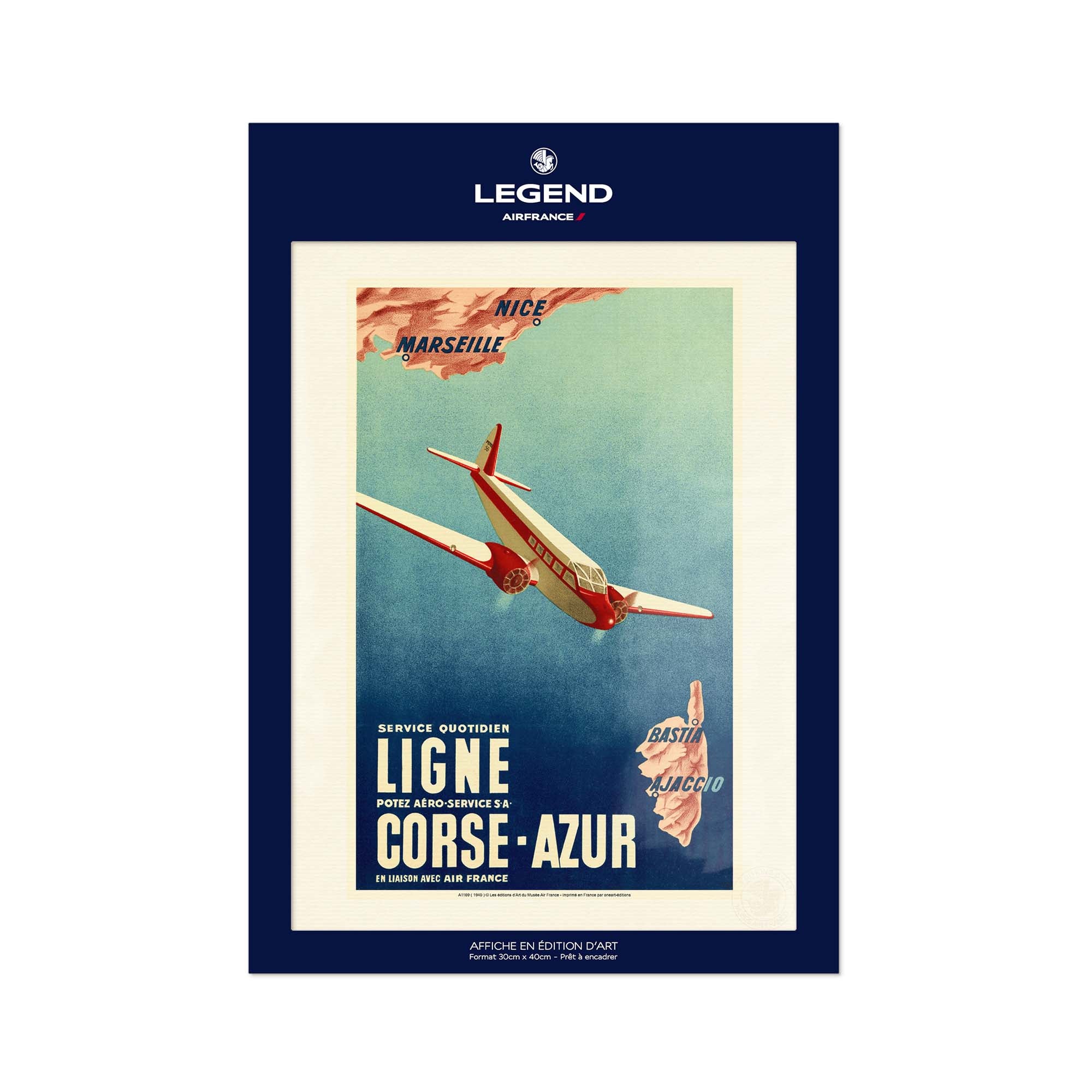 Affiche Air France - Corse Azur