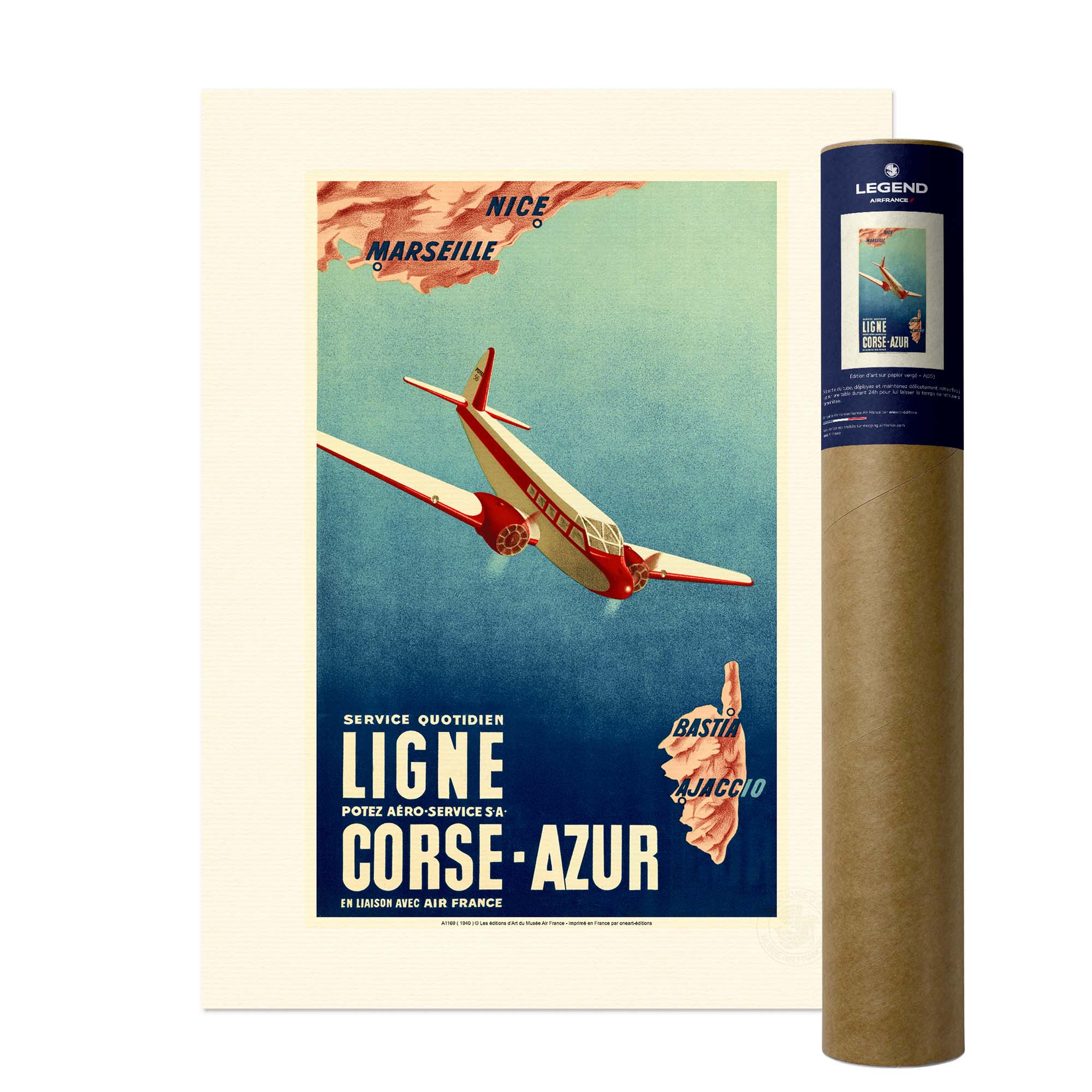 Affiche Air France - Corse Azur